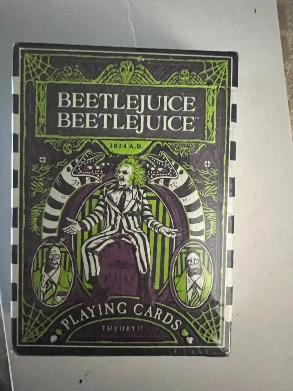 5/$10 item Playing Cards - Green & Black Deck